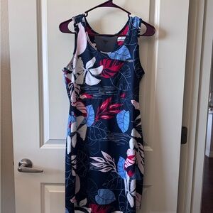 Columbia Floral Sleeveless Dress - Navy, Red, White